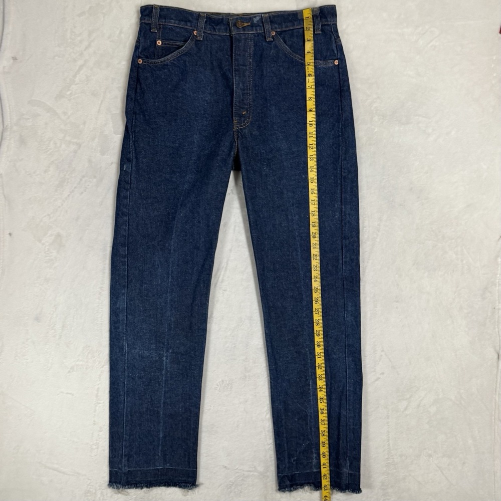 Vintage Levi's Orange Tab 505 Jeans Tag 36x32 Size 34 Dark Raw Rigid Denim USA - Picture 14 of 16